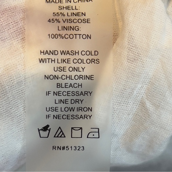 Vince Camuto Sz Medium Canyon Linen Blend Striped Pants W/Flyaway Legs Tie Belt - Picture 14 of 16